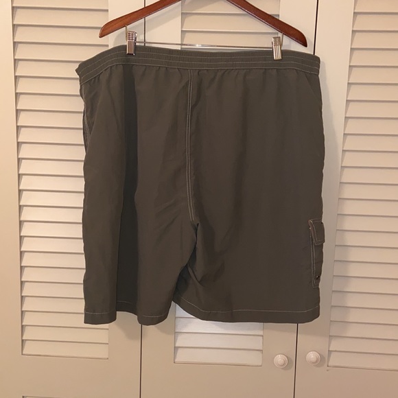 Men’s 3XL Olive w Orange accents and tan piping Polo by Ralph Lauren swim trunks - Picture 4 of 12